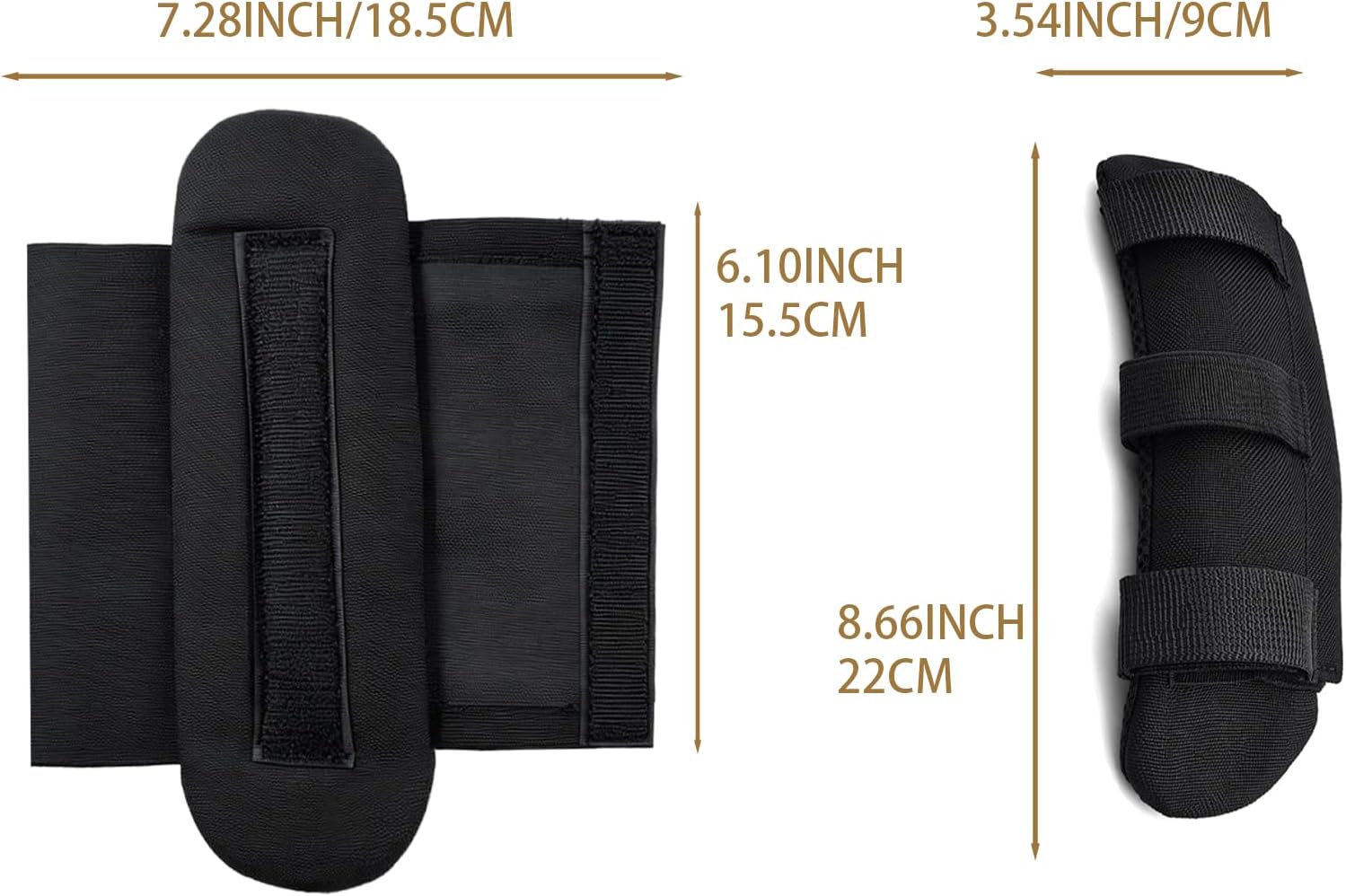 2 Pack Shoulder Strap Pads for Backpacks and Bags, Cushioned Hook-and-Loop Wraps for Sling Bags, Equipment Bags, Laptop Bags and Travel Bags, Black image 2