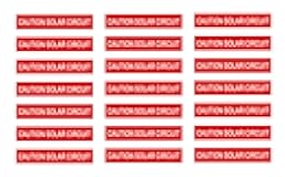 21 Pack Premium PV Labels Printed with Caution Solar Circuit | Outdoor Rated PV Stickers | Solar Stickers | PV Label | Solar Label