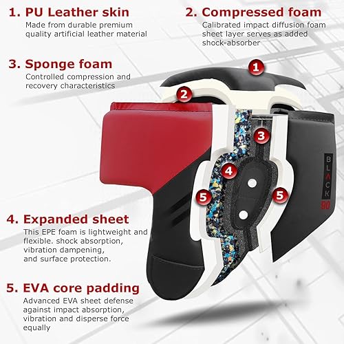 Miniatura 2 de Mytra Fusion Casco de boxeo - Equipo de combate con correa ajustable MMA, Muay Thai, Kickboxing, artes marciales, karate, equipo de cabeza