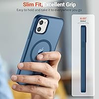 Vista 566 de SUPFINE Funda magnética para iPhone 11 (compatible con MagSafe) (protección contra caídas de grado militar), translúcida mate a prueba de golpes