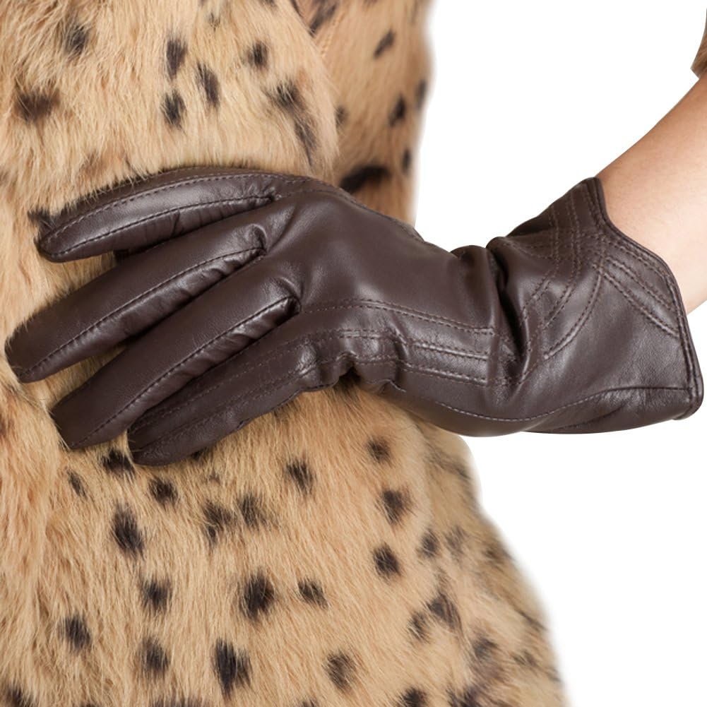 Nappaglo Dames Klassieke Leren Handschoenen Italiaans Lamsleer Winter Warme Pure Kasjmier Voering Rijhandschoenen (Touchscreen of Niet-Touchscreen) (XXL (Palmomtrek: 8,5-9), Crèmewit Nappaglo Dames Klassieke Leren Handschoenen Italiaans Lamsleer Winter Warme Pure Kasjmier Voering Rijhandschoenen (Touchscreen of Niet-Touchscreen) (XXL (Palmomtrek: 8,5-9), Crèmewit