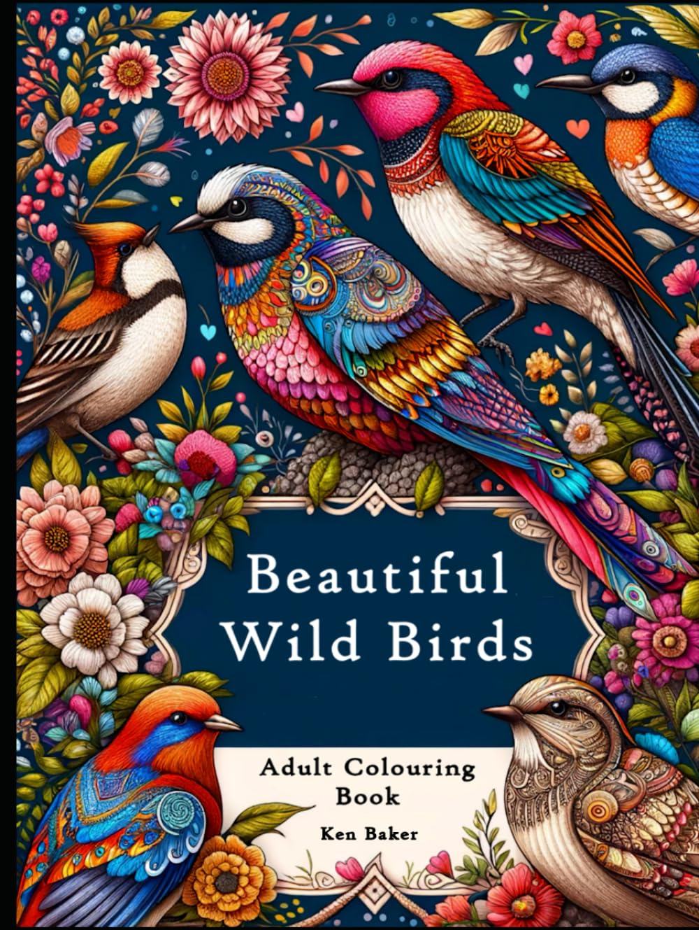 Beautiful Wild Birds: Adult Colouring Book with over 70 Beautiful Designs