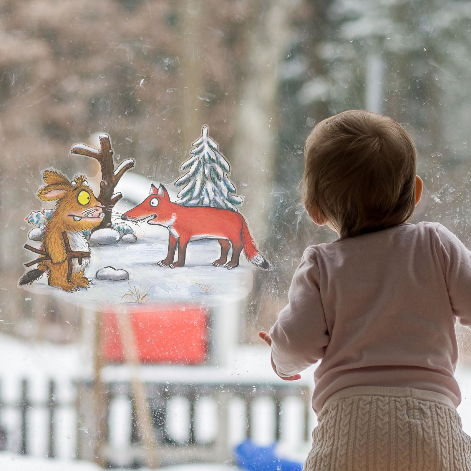 Gruffalo’s Child and Fox Window Sticker – Reusable & Removable Gruffalo Window Decal, Kids Room Decor, Easy to Apply & Position