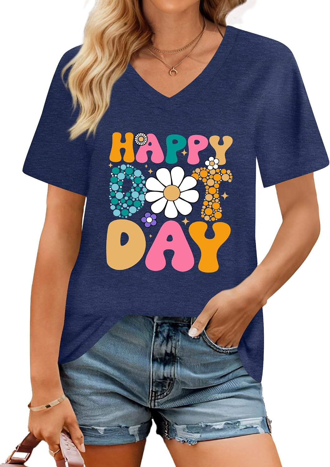 PECHAR Dot Day Shirt for Teachers Women's International Dot Day Shirt image 2