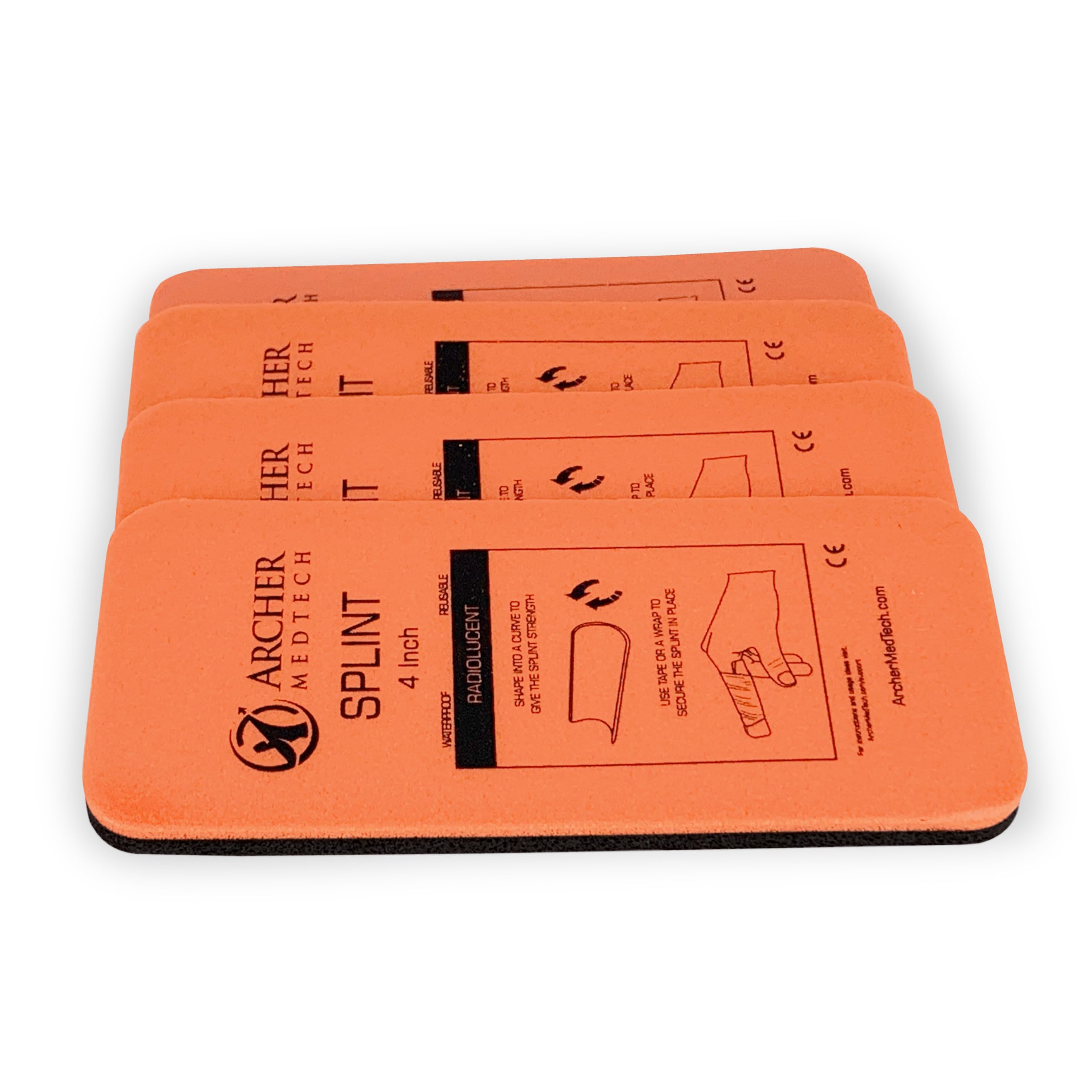 4 férulas de primeros auxilios para dedos universales de alta calidad de 5 x 11,4 cm