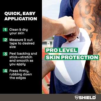 SHIELD Turf Tape Pro Football, 30 ft Athletic Arm Tape, White
