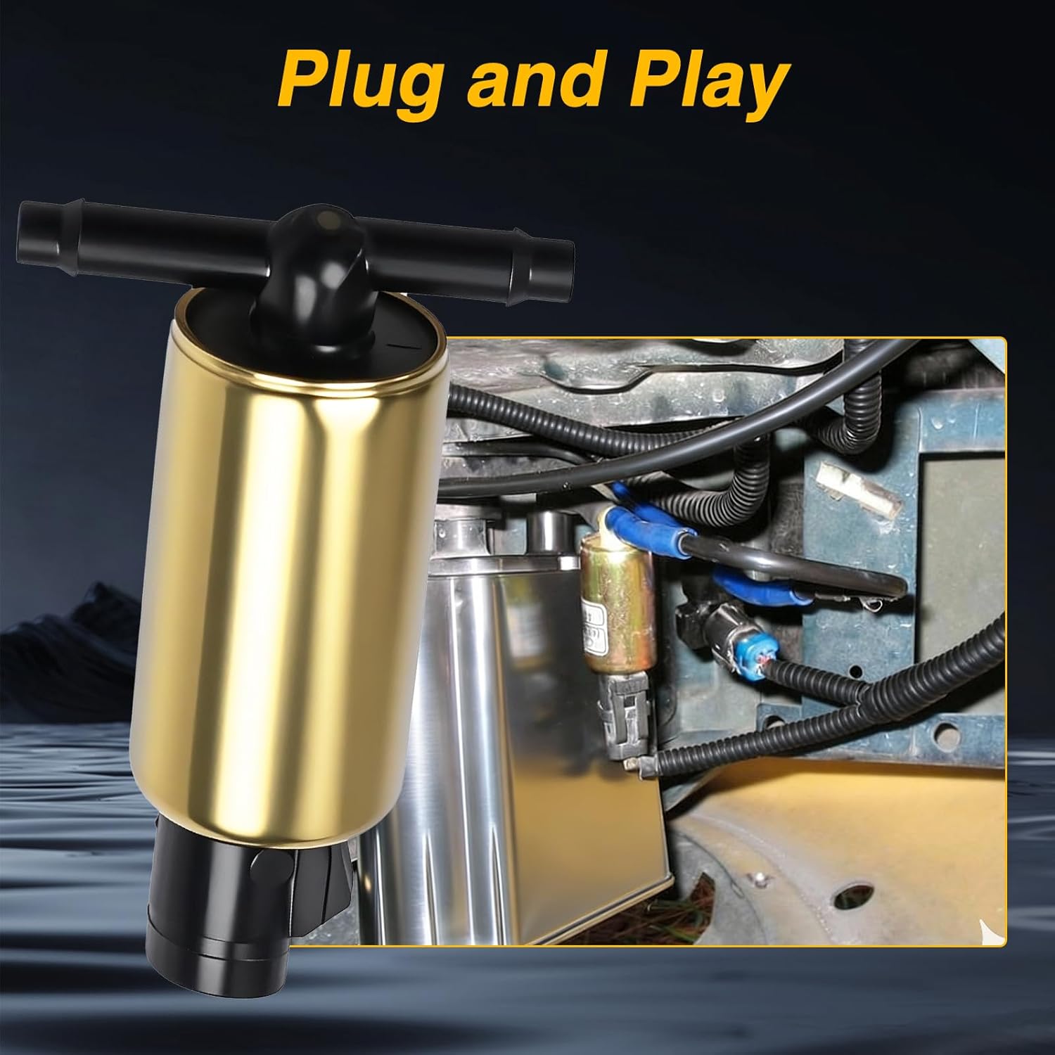 Vapor Canister Purge Valve Compatible with Ford F150 F-250 E150 E-250 Mustang Sable Taurus Tepmo Lincoln Continental Mark Town Car Mercury Colony Park Grand Marquis Topaz Replace#: E9DZ9C915A