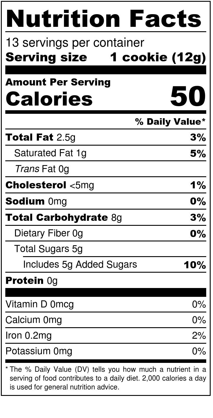 Buy Butter Cookies by Unna Bakery, 5.5 oz (Vanilla Sugar Cookies by