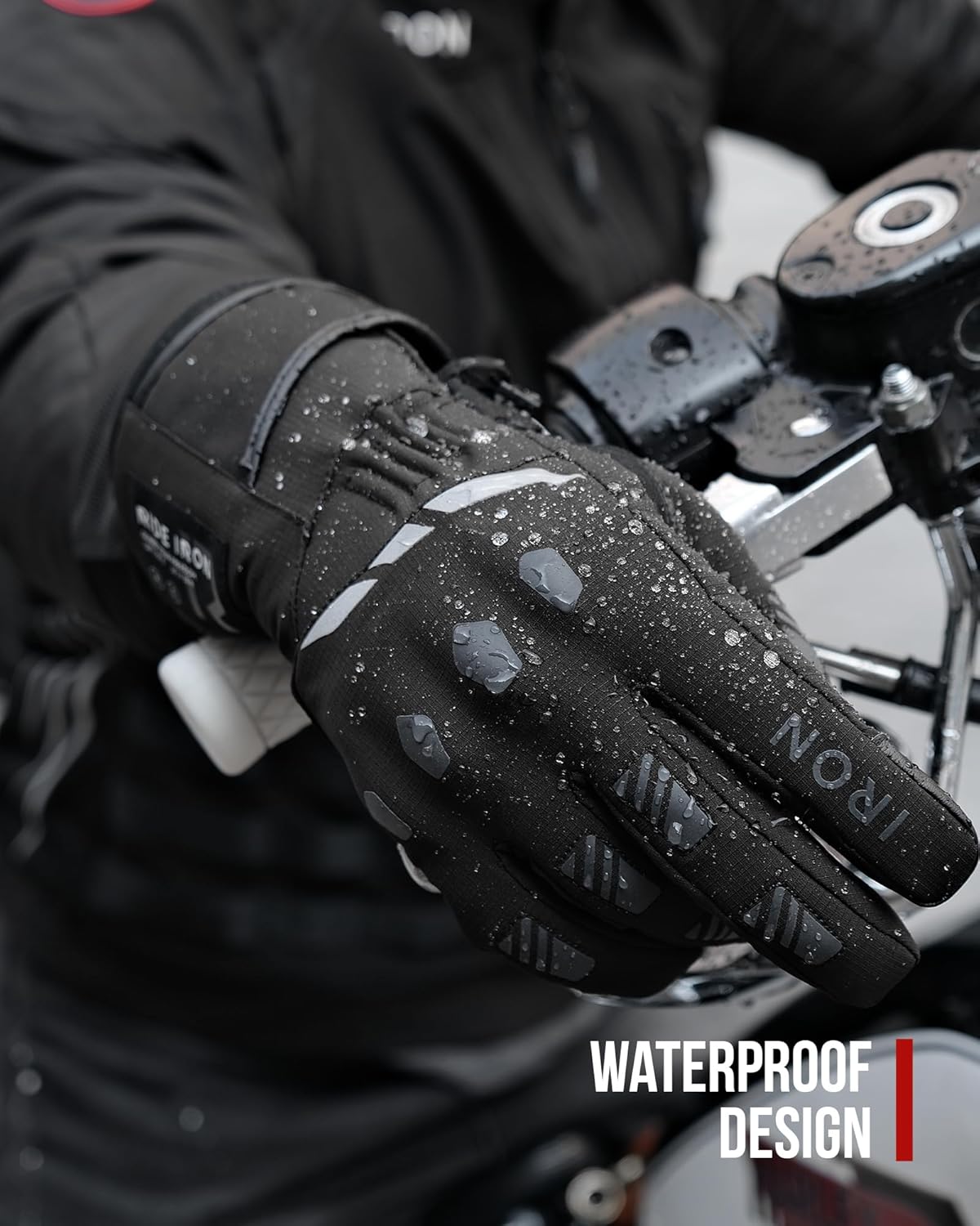 Winter Motorcycle Gloves Waterproof Riding Gloves Warm Windproof Touchscreen Cold Weather Gloves for Men Women