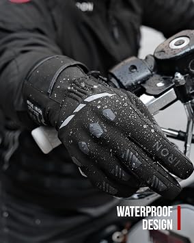 RIDEIRON Winter Motorcycle Gloves Waterproof Touchscreen for Men and Women