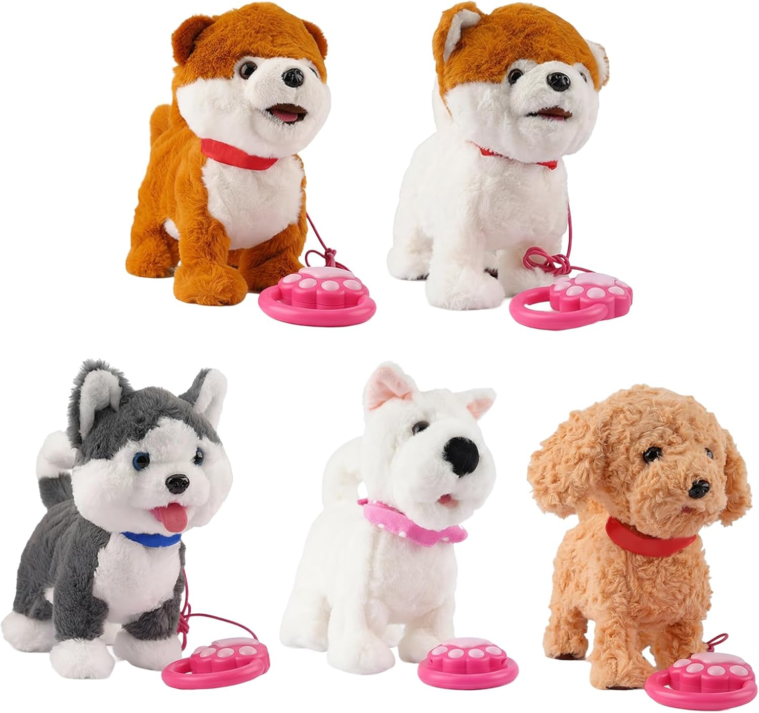 Interactive Puppy Electronic Pet Dog with Touch Sensor Voice Imitation Realistic Sound Licking Action Remote Control Walking Barking Singing Dancing Toy for Kids Ages 3+