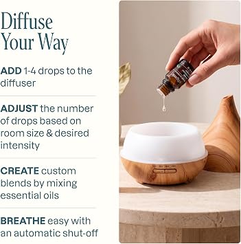 Cliganic Ultrasonic Essential Oil Diffuser, 400ml Cool Mist Humidifier