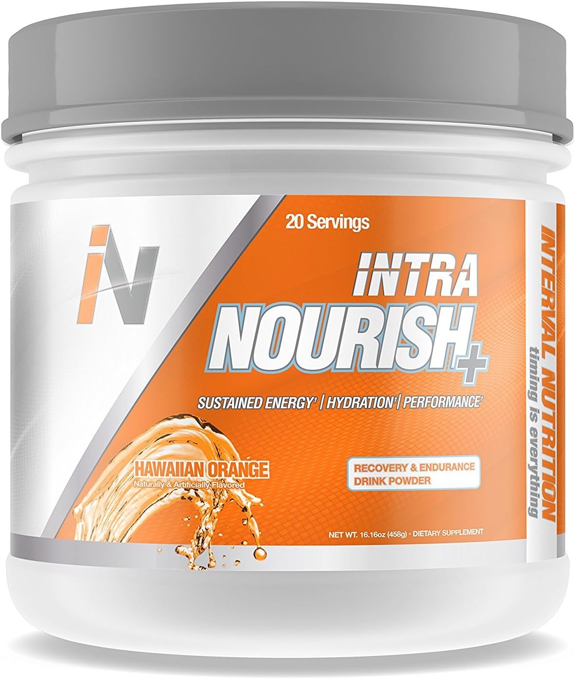 Intra Nourish Plus Energy- Hydration - Performance - Hawaiian Orange (20 Servings) (1)