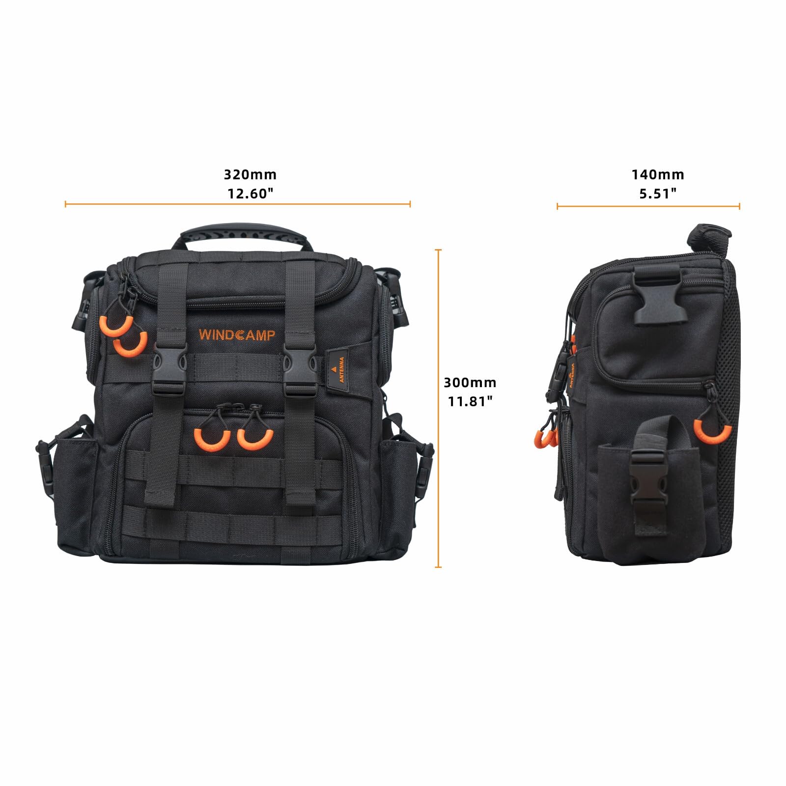 WINDCAMP 705 Bag for icom IC-705 - Borsa a tracolla per radio tattica, impermeabile, con scomparto imbottito regolabile, borsa a tracolla per Ham Radio Outdoor Operations