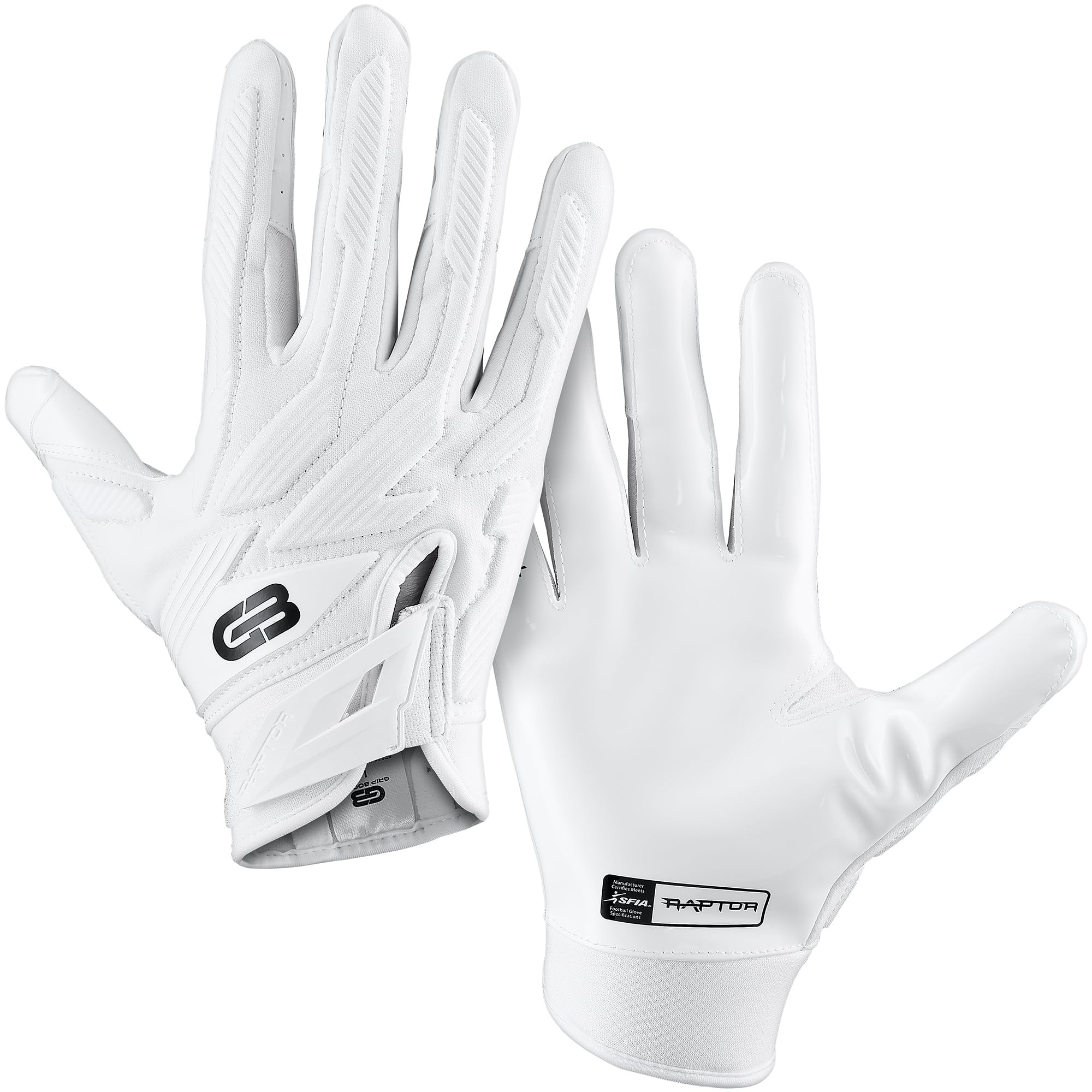 Grip Boost Fußballhandschuhe Raptor 2.0 Gepolsterte Herren Lineman Handschuhe mit Boost Plus Grip Technologie