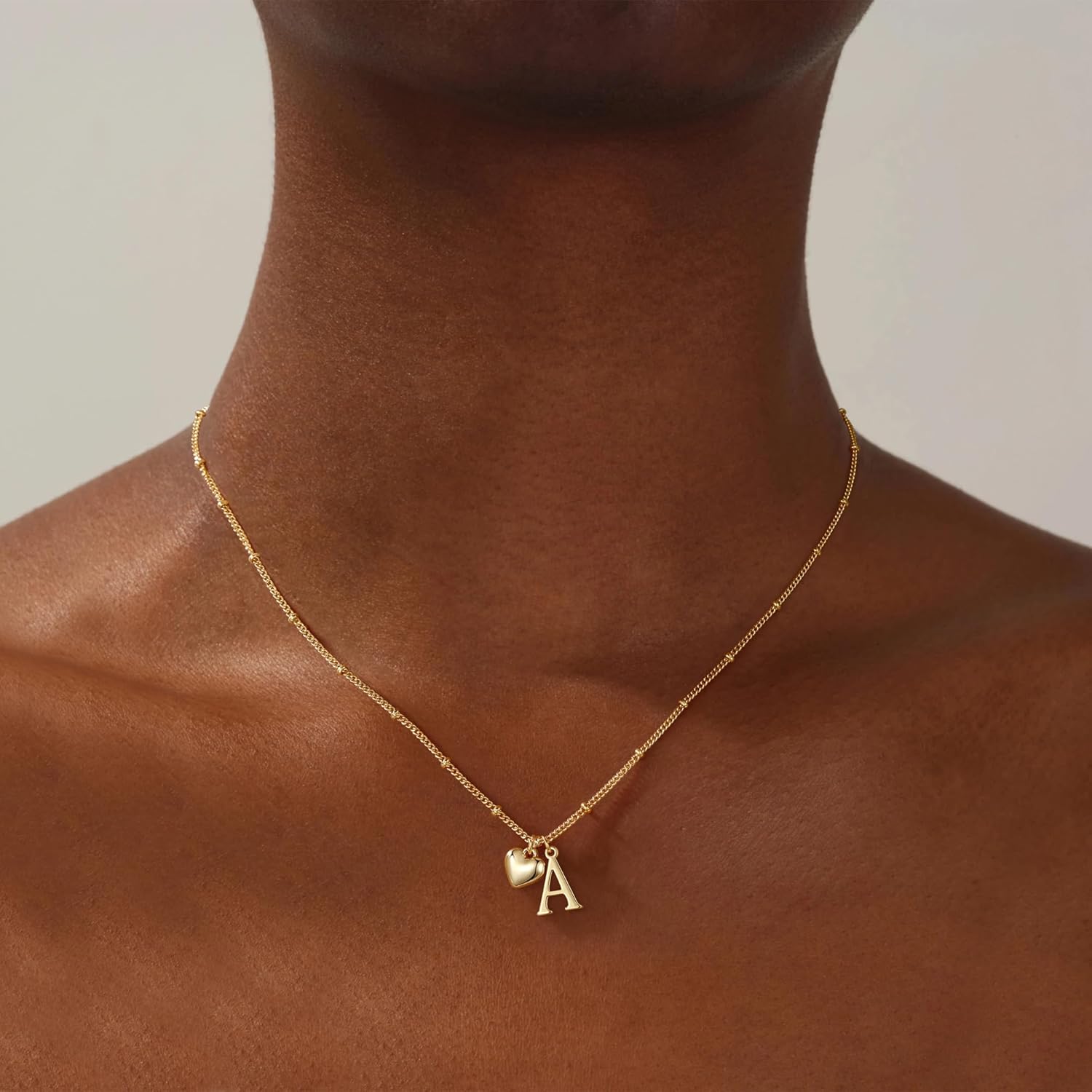 Valentines Day Gifts for Kids Teens Girls - Gold/Silver Heart Initial Necklaces for Women Girls Jewelry Dainty Gold Letter Heart Pendant Birthday Gift for Women Teen Girl Gifts Trendy Stuff - Image 2