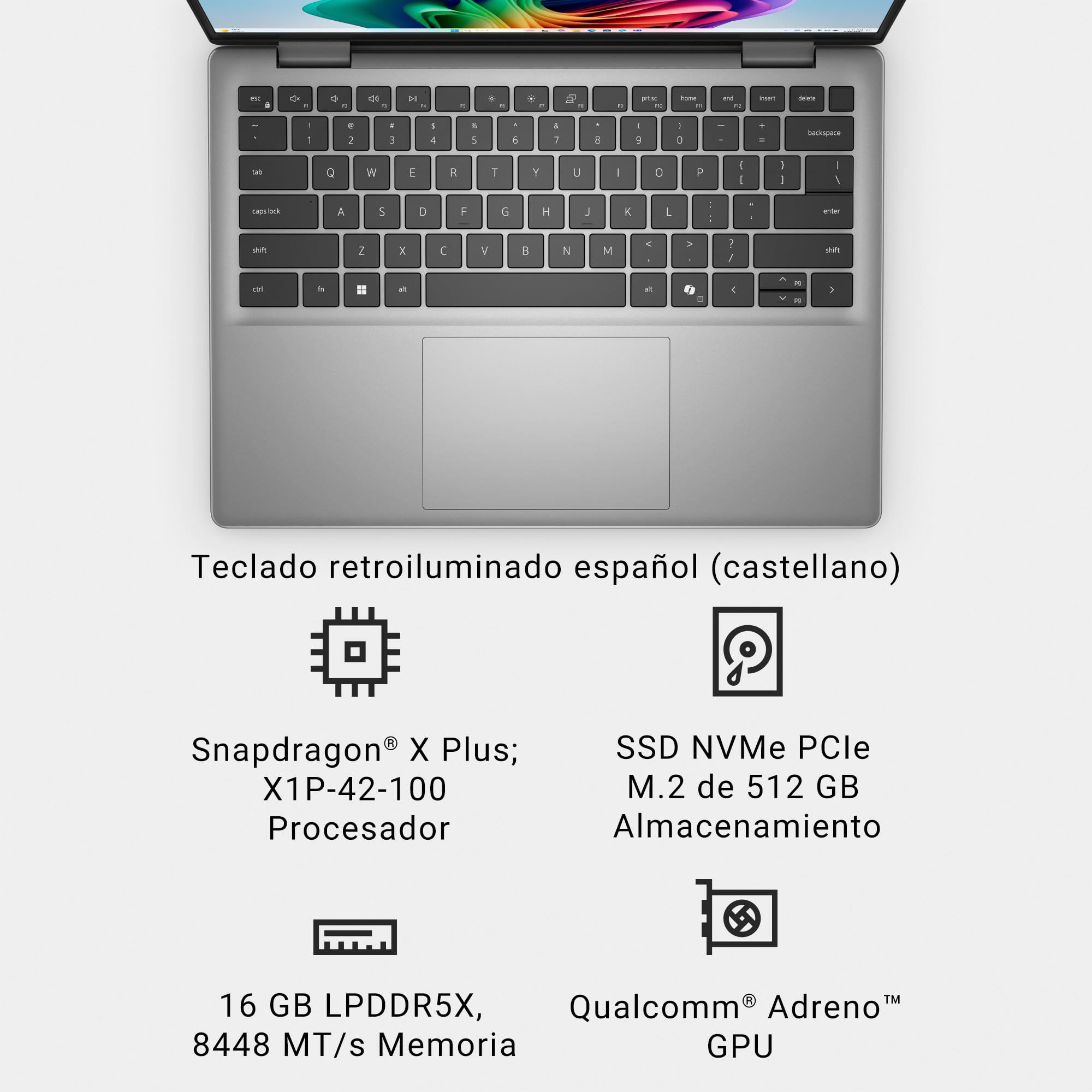 DELL 15 Portátil DC15250 – 15,6" FHD 120Hz, Intel Core i7-1355U, Gráficos Intel UHD, 16GB RAM, 512GB SSD, Webcam HD, Windows 11 Home, Teclado QWERTY Español, Color Negro — view 67