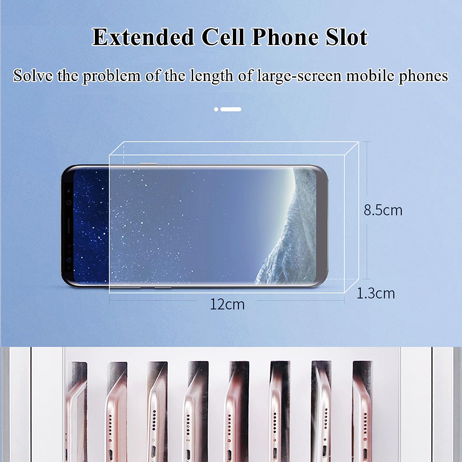 Cargador de Pared para Celular con Interfaz USB y Cierre de Seguridad, gabinete portátil Recargable con Cerradura y manija, Compartimentos múltiples para Celular, 48 ranu,24 Slots