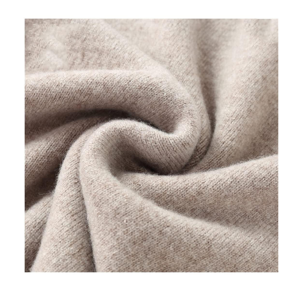WEGUKRI Inverno che ispessisce il maglione puro del cachemire di 100%, gli uomini metà alto collare lavorato a maglia inferiore pullover, D, XL