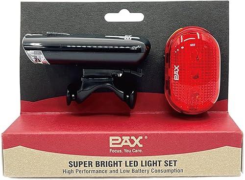 Miniatura 5 de PAX Luces de bicicleta, juego de luces LED superbrillantes, luz delantera y trasera de bicicleta, resistente al agua, modo de luz múltiple, fácil de