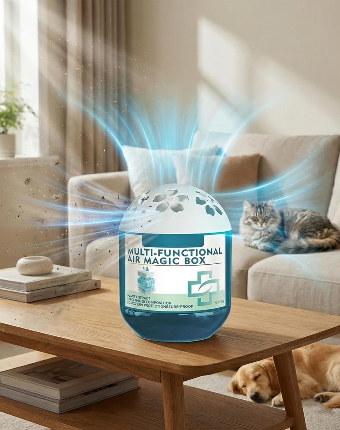 Indoor Air Purification Dust Removal Magic Box - Automatic Dust Collection Air Purifier Captures 99 of Dust Lint