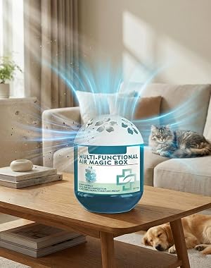 Indoor Air Purification Dust Removal Magic Box - Automatic Dust Collection Air Purifier Captures 99 of Dust Lint
