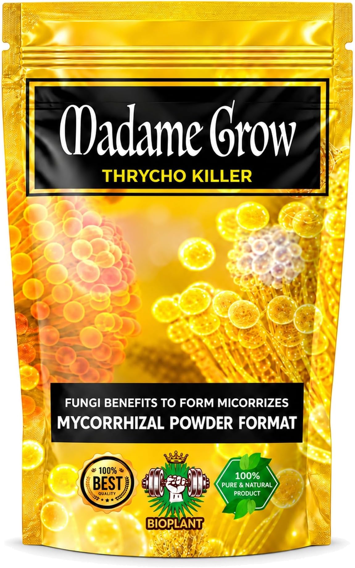 Trichoderma for 4.20 - Madame Grow - Trycho Killer - Beneficial Mushrooms helping fighting Harmful Mushrooms - Improve Production and Absorption - 50g