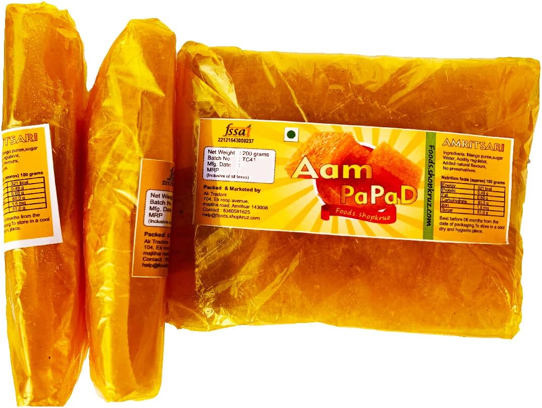 Foods.shopkruz Meetha Aam Papad, 400 grams Mango bar aam sotto
