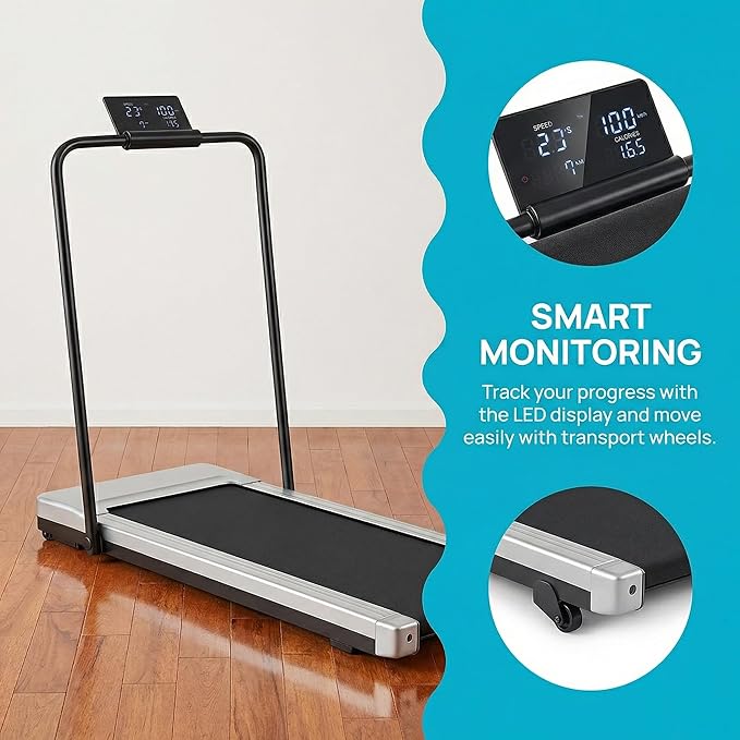 Caminadora Compacta Sin Brazos FansaFurn, Capacidad 200 lb, Plata miniatura 7