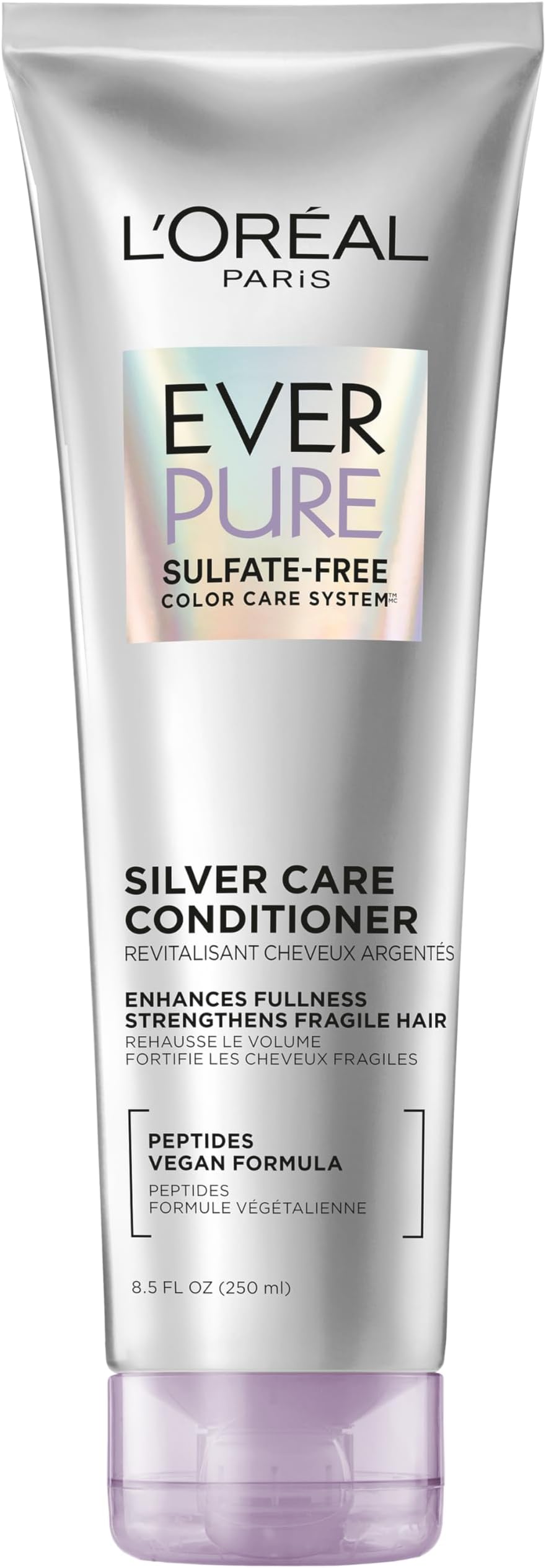 EverPure Silver Care Sulfate Free Conditioner, Brightening and Nourishing Hair Care for Gray and Silver Hair, Vegan Formula with Peptides, 8.5 Fl Oz