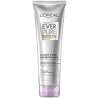 Vista 1 de L'Oreal Paris EverPure Silver Care Acondicionador Libre de Sulfatos, Cuidado Capilar Iluminador y Nutritivo para Cabello Gris y Plateado, Fórmula