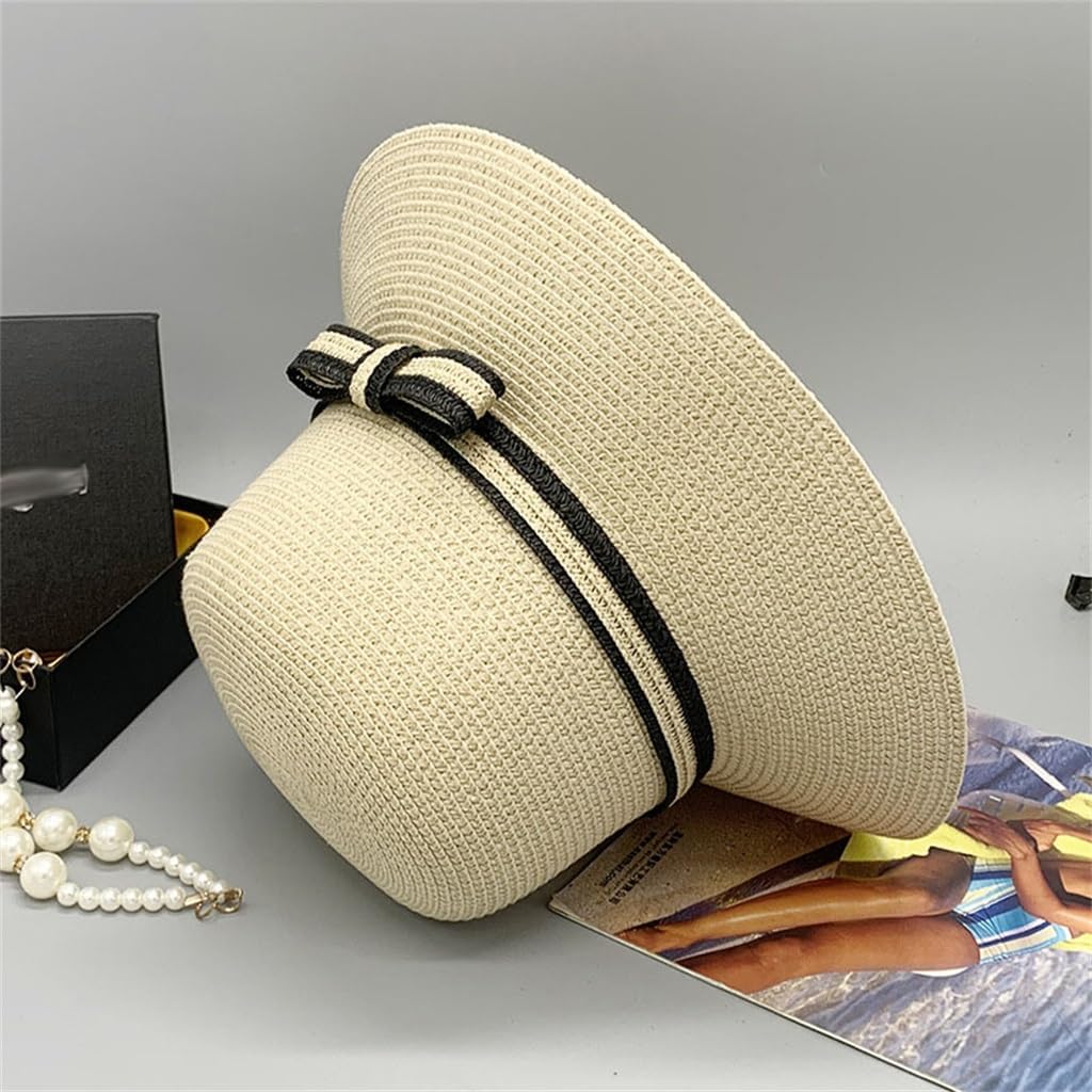 Outing Vacation Sunscreen Hat Foldable Warp Knit Dome Design Women Single Color