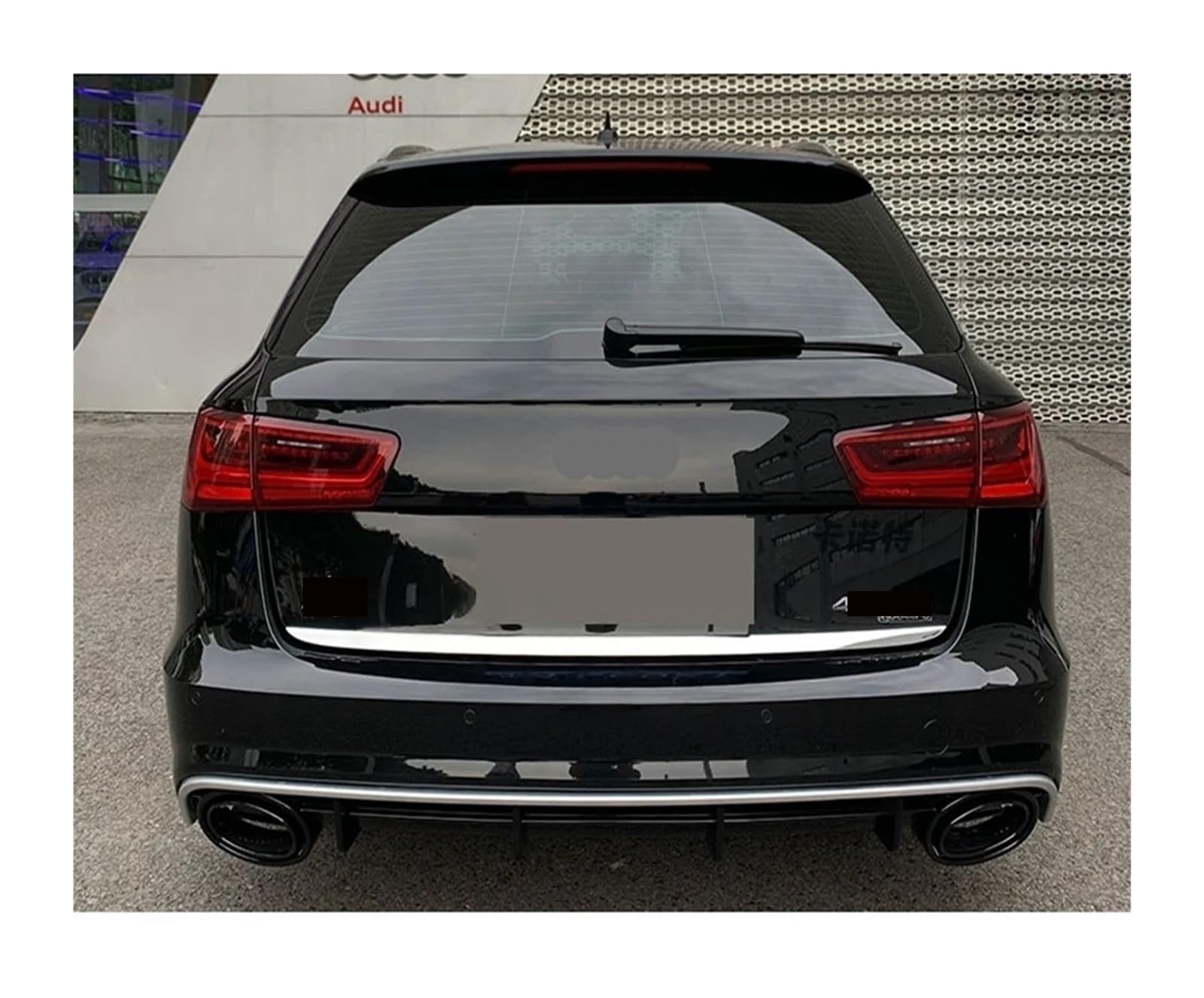 Protector de alerón difusor de parachoques trasero compatible con Audi A6 S-line S6 Hatchback Avant Touring 2015-2018 RS6(Style 2)