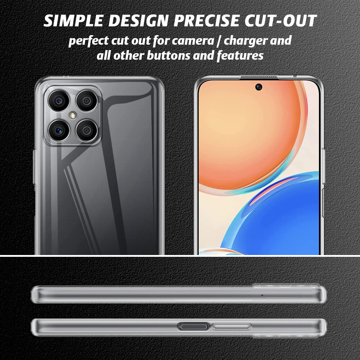 WXPPJ Custodia per Doogee X98 PRO, Trasparente TPU Case, Antiurto