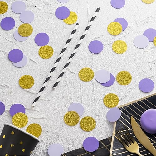 Miniatura 9 de Decoración de mesa de confeti plateado negro y rojo para cumpleaños, jubilación, Halloween, fiesta temática de graduación, 1.2 pulgadas de diámetro,