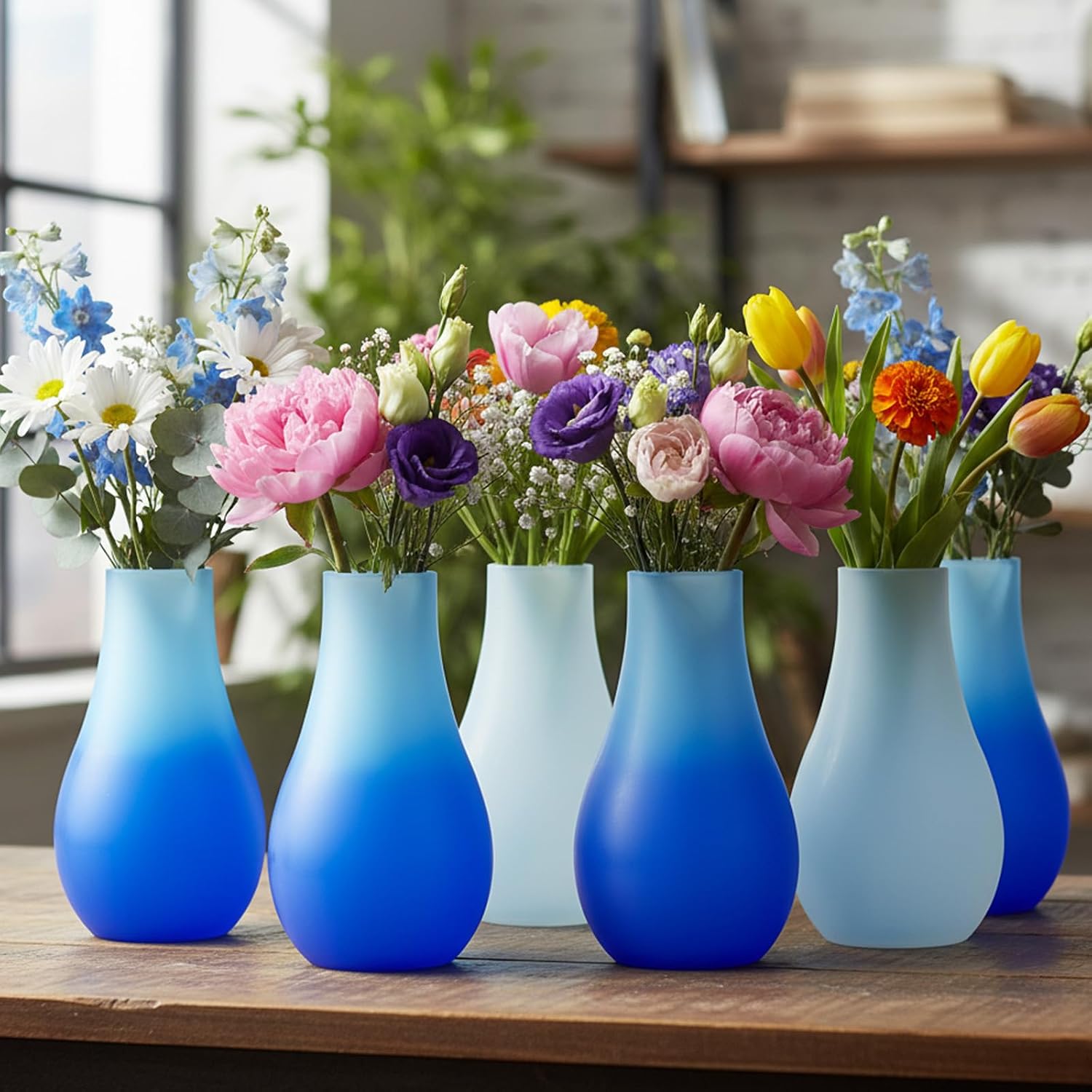 Silicone Vase Mold Epoxy Resin Concrete Casting Mold Vase Molds Container for DIY Art Craft Home Decor