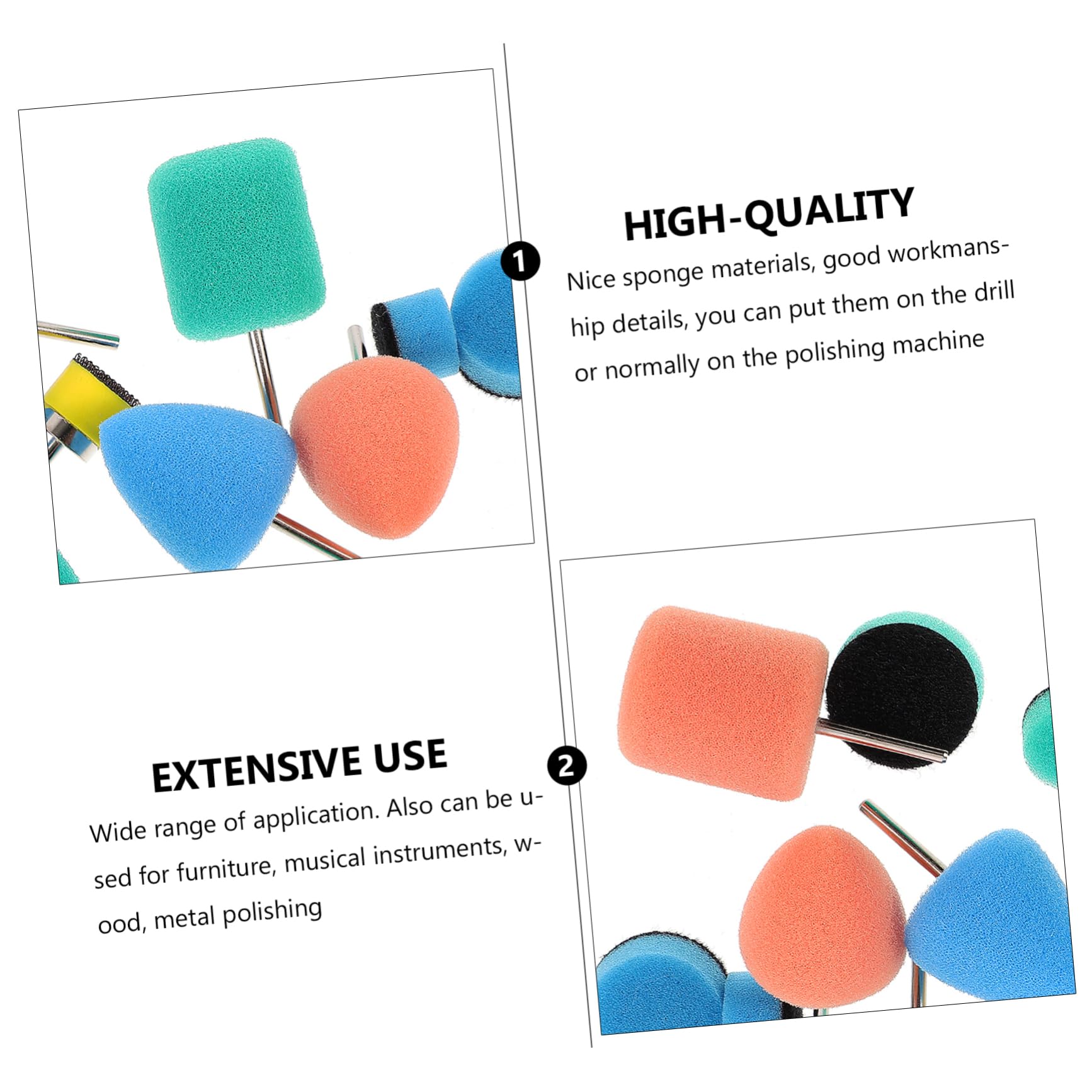 Gatuida 80pièces Kit De De Polissage Éponge Pour Véhicules Accessoires Auto Réutilisables Pour La Brillance Et Rayures