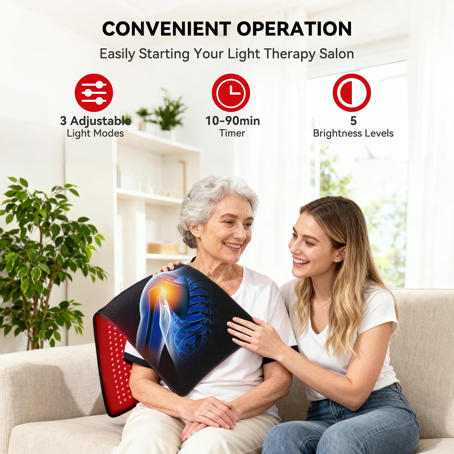 Red Light Therapy Mat for Full Body, 29"*12" Red Light Therapy Mat with 340 LEDs and Controller, 660nm&850nm Near Infrared Light Therapy, 3in1 LEDs Light Blanket for Back Waist Belly Knee Joint Muscle