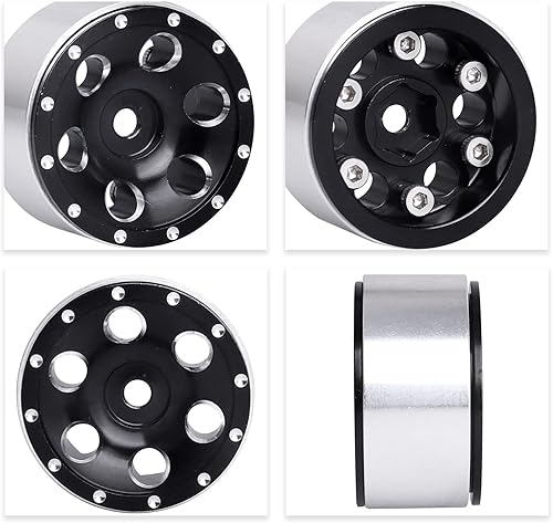 Miniatura 5 de 1.0 Beadlock Wheels 1" Micro llantas de rueda para todos 124 Escala Axial SCX24 RC Crawler Car Upgrades Accesorios