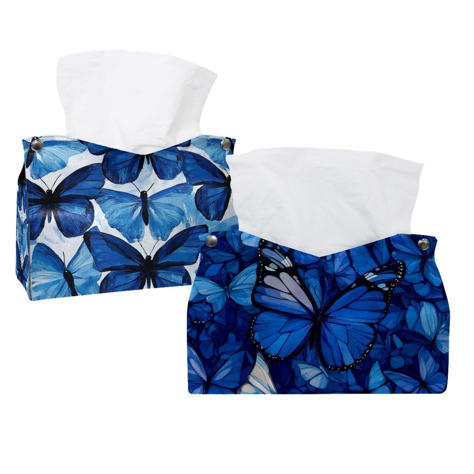 Housse de boîte à mouchoirs papillon bleu pour masquer les emballages ordinaires