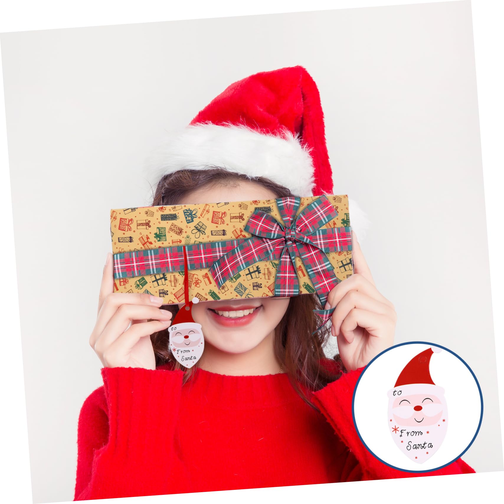 Mobestech 3 Set Di Etichette Di Carta Eleganti E Uniche Per Natale Per Confezioni Per Feste Di Natale 100 Pezzi * 3