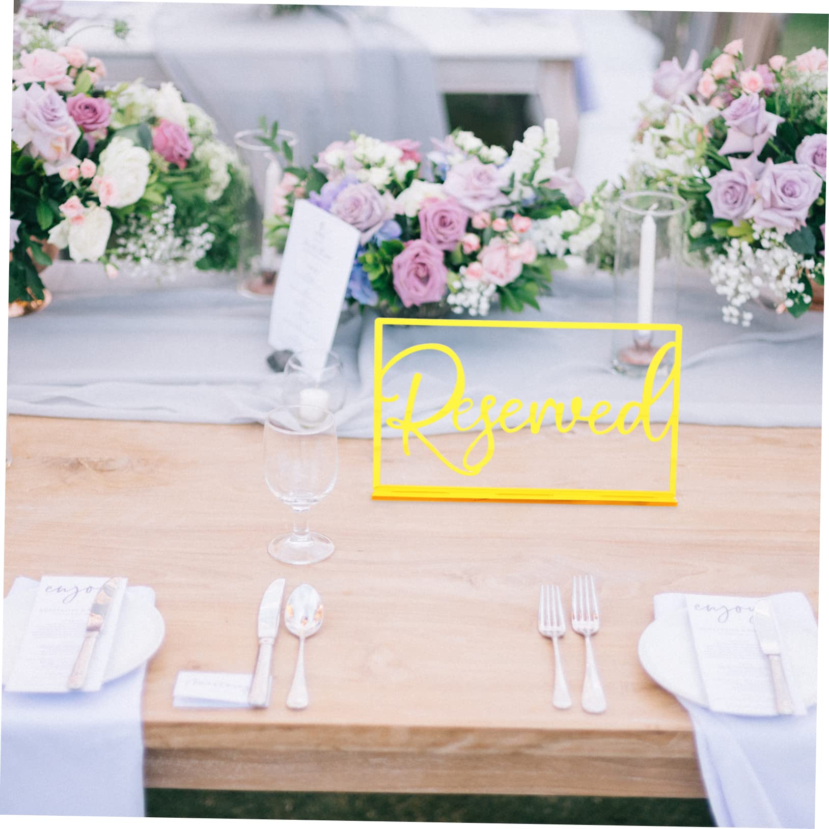 PRETYZOOM 12pezzi Cartellini Riservati Eleganti Per Matrimonio e Eventi Da Segnaposti Decorativi Acrilico Per Ristoranti e Feste Design Raffinato e Pratico Per Cerimonie e Ricevimenti