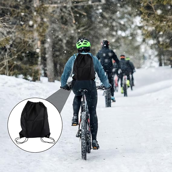 30 Pcs Drawstring Bag, Black PE Bags Drawstring, 34×42cm Drawstring Backpack Bags Sports Drawstring Bag for Gym Swimming School Travel