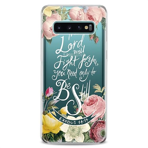 Miniatura 5 de Funda compatible con Samsung A91 A54 A52 A51 A50 A20 A11 A12 A13 A14 A03s A02s Verse Flowers Quote Soft Cute Clear Peonies Christian Print Design