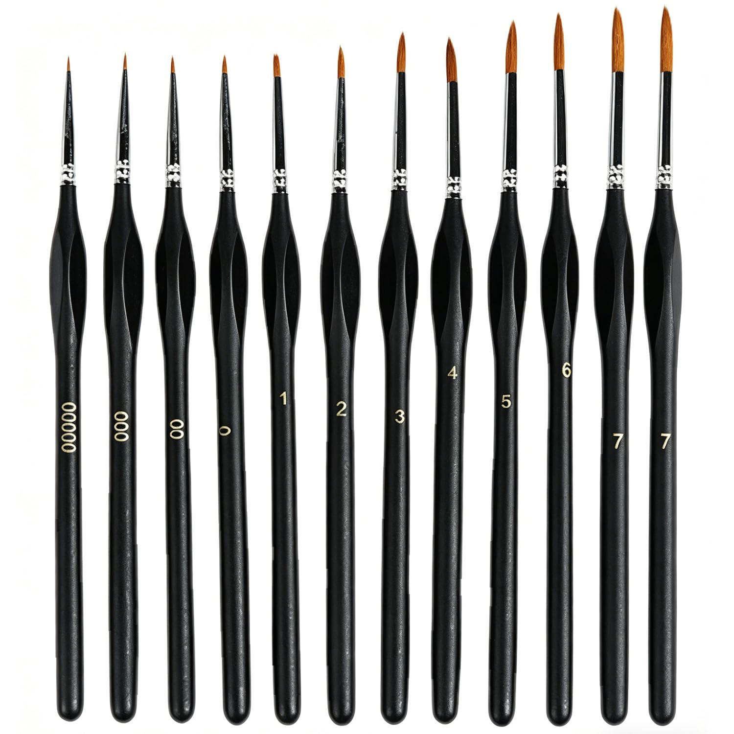 15PCS Fine Detail Paint Brush Set,Thin Brushes with Triangular Handles,Miniature Paint Brushes,Model Paints Brush,for Acrylic,Watercolor,Oil,Painting,Miniatures,Easter,Christmas(15pcs)