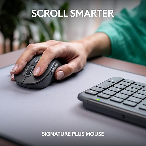 Miniatura 9 de Logitech MK955 Signature - Combo de teclado y mouse inalámbricos, para manos más grandes, escritura silenciosa y clic, cambia a través de tres