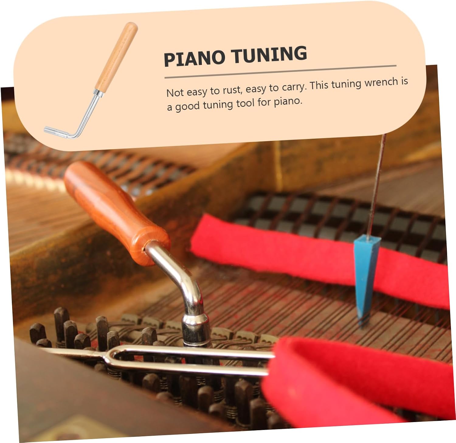Piano Tuning Wrench Tool Professional Music Instrument Spanner for Accurate Piano Tuning Durable and Impact Resistant Piano Accessories for Musicians and Technicians