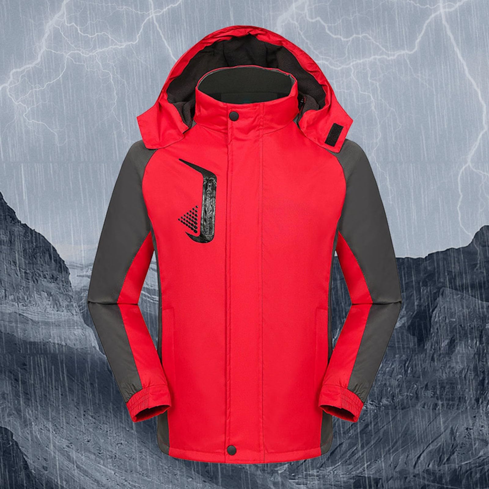 Generisch Chaqueta de esquí 3 en 1 para mujer, chaqueta de forro polar, impermeable, cortavientos, cálida, chaqueta funcional con capucha extraíble, aislada, chaqueta de snowboard para nieve, chaqueta