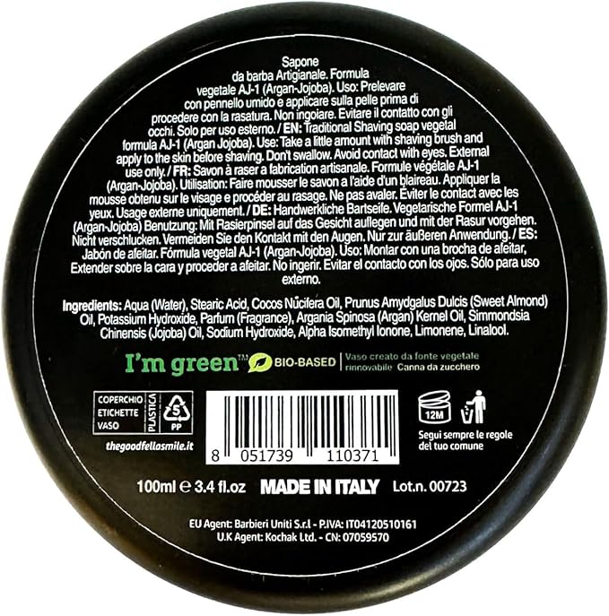 The Goodfellas’ Smile Shaving Products, 100 ml, Hand-Crafted Products Made in Italy (Abysso Shaving Soap)
