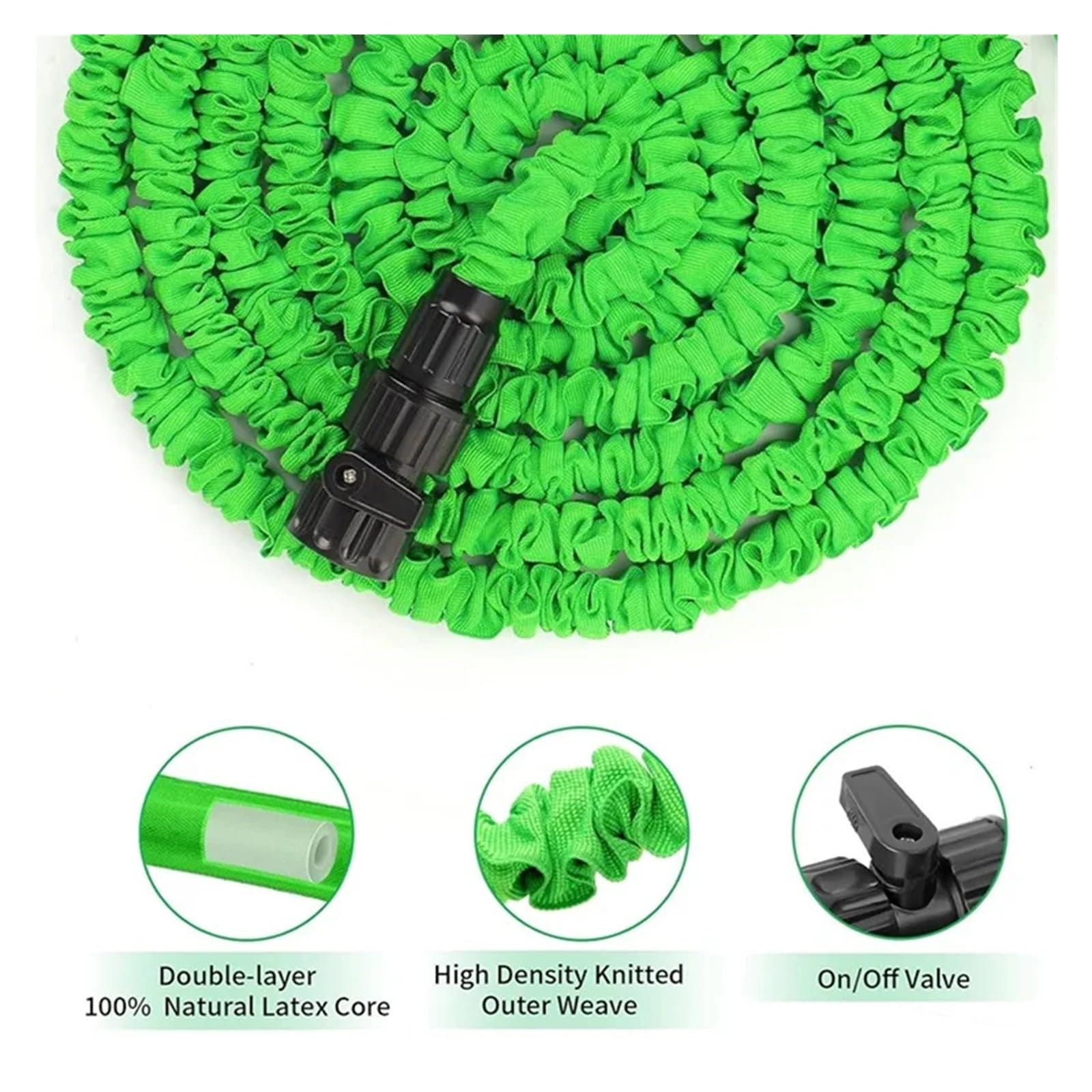 Juego de mangueras de jardín extensibles Pistola de limpieza a alta presión for manguera de jardín, modo de tuberías de agua mágicas for el hogar, herramienta de lavado de autos con pulverización de a